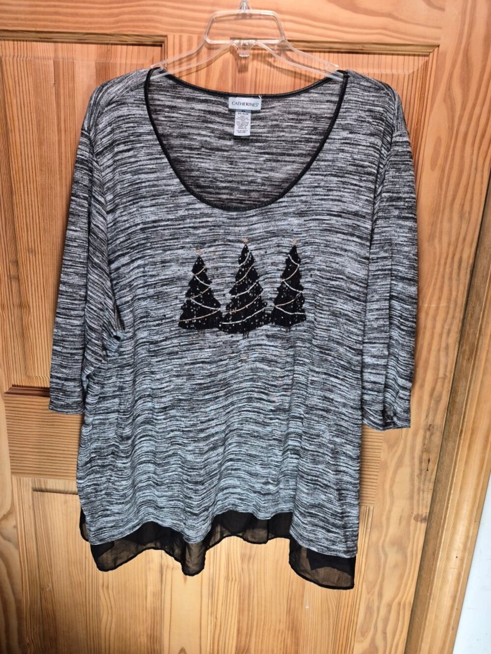 Catherines 4X (30/32) Christmas Winter Lightweight Top